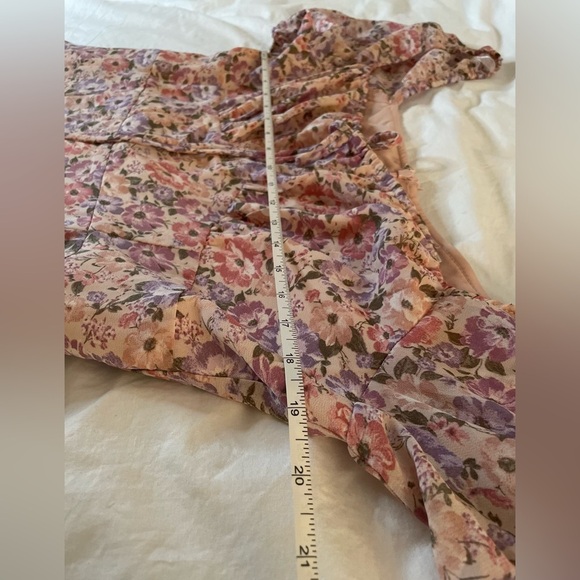 ✨ASTR the Label✨ Bow Tie Ruffle Dress pink purple floral - Picture 8 of 10